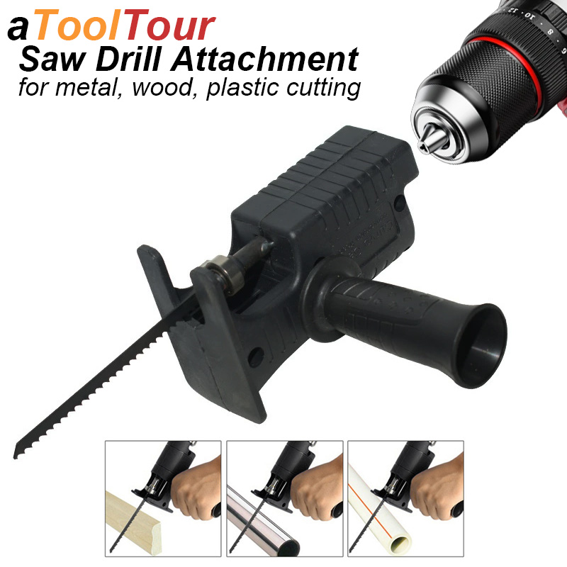 Metal Saw Reciprocating - Reciprozaagadapter Elektrische boormachine-opzetstuk Draagbare conversieconverter Jig