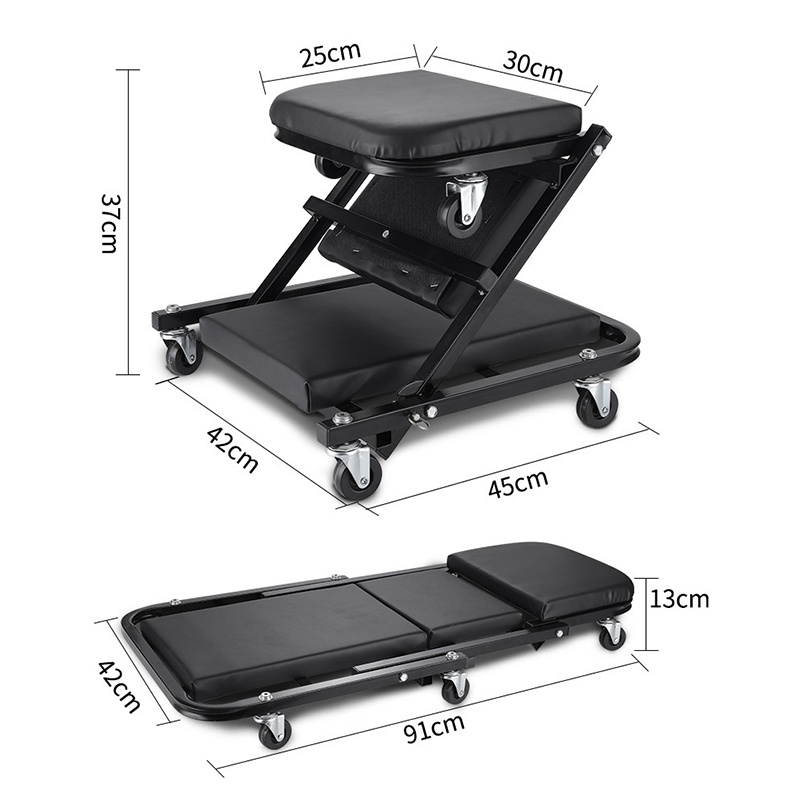 36-inch opvouwbare autoreparat - Garage Creeper Roller recensie en prijs