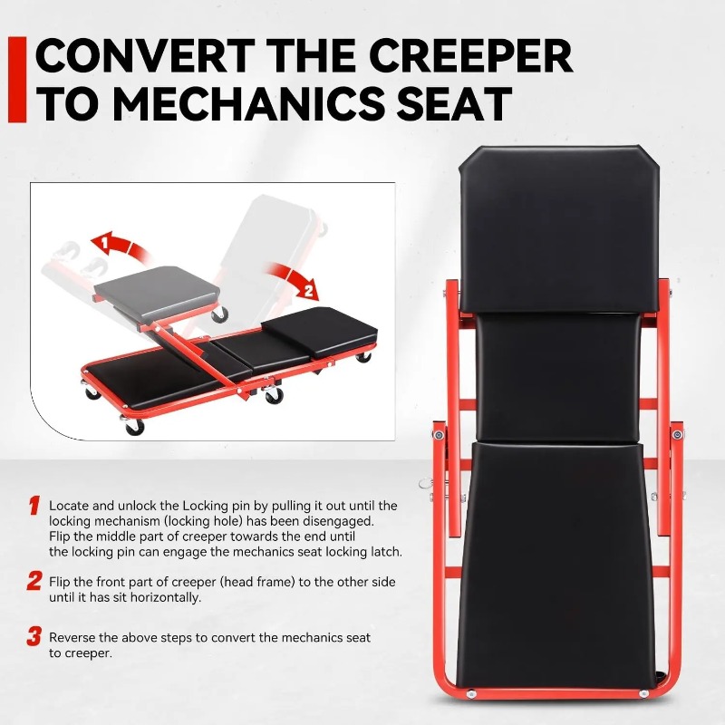 Opvouwbare Z Creeper 2in1 Roll - Garage Creeper Roller recensie en prijs